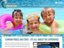 Tablet Screenshot of cannonpools.com